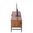Tv-meubel GRASBY 200 cm - 1 vak oud pijnboomhout/metaal - donker pijnboomhout/zwart