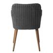 Gartenstuhl DUNE 2er-Set Polyrattan / Webstoff - Grau