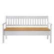 Bank Boston massief grenenhout - Wit grenenhout/loogkleurig grenenhout - Breedte: 169 cm