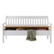 Bank Boston massief grenenhout - Wit grenenhout/loogkleurig grenenhout - Breedte: 169 cm