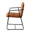 Armleunstoelen Bex kunstleer/metaal - bruin/zwart