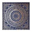 Afbeelding Nepal Blauw - Deels massief hout - 80 x 80 x 3 cm