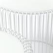 Beistelltisch Wire I (2-er Set) Glas / Stahl - Weiß