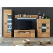 Tv-meubel Vilela deels massief eikenhout - Bianco eikenhout/Bianco eikenhouten look - Breedte: 150 cm
