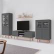 Vitrinenschrank LINDHOLM Grau