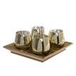Glaswindlichter Iko Glas - Gold
