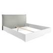 Bed SKØP Lichtgrijs/wit - 160 x 200cm