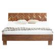 Letto in legno massello Yao Acacia massello / Metallo - Acacia / Oro