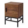 Unterschrank GRASBY Pinie massiv / Metall - Pinie Dunkel/ Schwarz