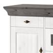 Dressoir Bergen II massief grenenhout - Wit grenenhout/grijs grenenhout