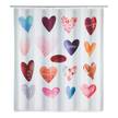 Douchegordijn Love Meerkleurig - Textiel - 180 x 200 cm