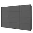 Schwebetürenschrank SKØP pure Graphit - 315 x 222 cm - 3 Türen