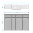 Schwebetürenschrank SKØP pure Graphit - 315 x 222 cm - 3 Türen