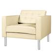 Sessel Chelsea IV Echtleder - Echtleder Lasde: Creme - Zylinder