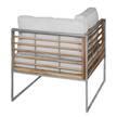 Loungeset TEAKLINE 4-teilig Webstoff / Teak massiv
