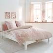 Mako-Satin-Bettwäsche Fiorello Baumwollstoff - Beige - 155 x 220 cm + Kissen 80 x 80 cm