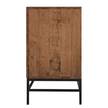Sideboard GRASBY mit 3 Türen Altholz Pinie / Metall - Pinie Dunkel / Schwarz