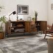 Sideboard GRASBY mit 3 Türen Altholz Pinie / Metall - Pinie Dunkel / Schwarz