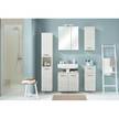 Spiegelkast Quickset 936 I Incl. verlichting - witte eikenhouten look/chroomkleurig