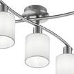 Plafondlamp Garda I textielmix/nikkel - 5 lichtbronnen - Wit