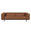 Canapé Kups I (3 places) Velours - Tissu composite Esha: Cognac