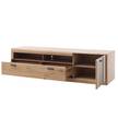 Tv-meubel Coulogne I balkeneikenhouten look/antracietkleurig - Breedte: 179 cm