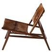 Loungesessel Howden Kuhfell / Teakholz massiv - Kuhmuster / Teak