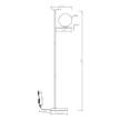 Staande lamp Pure II glas/aluminium - 1 lichtbron