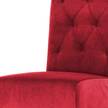 Chaise capitonnée Selda II Velours / Hêtre massif - Rouge
