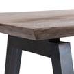 Esstisch Woodcroft II Eiche massiv / Metall - Eiche / Antik Schwarz - Breite: 200 cm