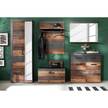 Schoenenkast Indy oude houten look/antracietkleurig