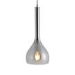 Suspension Vaso II Verre transparent / Aluminium - 1 ampoule