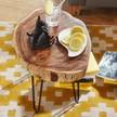 Bijzettafel Culpeper massief acaciahout/metaal - acaciahout/zwart