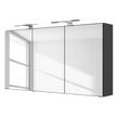 Armoire de toilette Tira Éclairage inclus - Graphite - Largeur : 120 cm