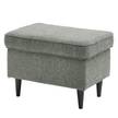Polsterhocker Marson Webstoff; Microfaser - Webstoff Roge: Grau
