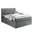 Letto boxspring Griggs Letto a molle incl. topper e contenitore, senza rivestimento decorativo: Tessuto - Grigio - 140 x 200cm