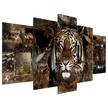 Tableau déco Guard of the Jungle Plexiglas - Marron - 200 x 100 cm