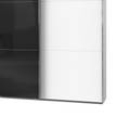 Zweefdeurkast Level 36 C Wit/hoogglans zwart - 350 x 236 cm - Zonder