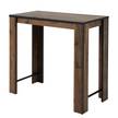 Tavolo da bar Bosur Metallo - Effetto legno anticato / Nero - Effette legno recuperati