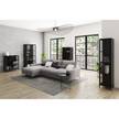 Standvitrine Cowee Glas / Metall - Schwarz