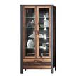 Vitrinekast Blackpool Incl. verlichting - oud houten look/grijs