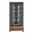 Vitrinekast Blackpool Incl. verlichting - oud houten look/grijs