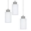 Hanglamp Karla II melkglas/beton - 3 lichtbronnen