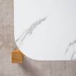 Table basse Coombe Imitation marbre blanc