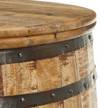 Barfass Farmingville Mango massiv / Eisen - Mango / Antik Metall
