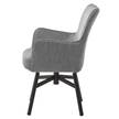 Chaise à accoudoirs Stilwell Microfibre & tissu / Métal - Gris / Noir mat