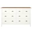 Sideboard Rivery II Kiefer massiv - Weiß