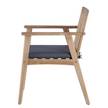 Gartenstuhl FYLKE 2er-Set Akazie massiv / Polyester - Braun / Grau