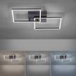 LED-plafondlamp Iven II polycarbonaat/aluminium - 2 lichtbronnen