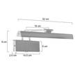 Applique murale Litho V Plexiglas / Fer - 1 ampoule